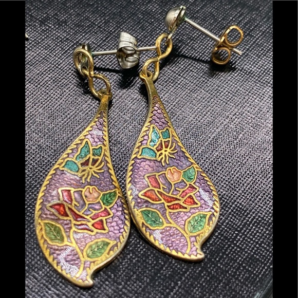 Bundle of Cloisonné Dangle Earrings - Picture 5 of 5